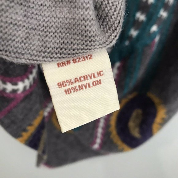 Aryeh Gray Paisley Fur Trim Mini Dress - Picture 5 of 6